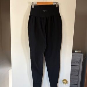 FWD Black High-Waist Joggers with Subtle Logo